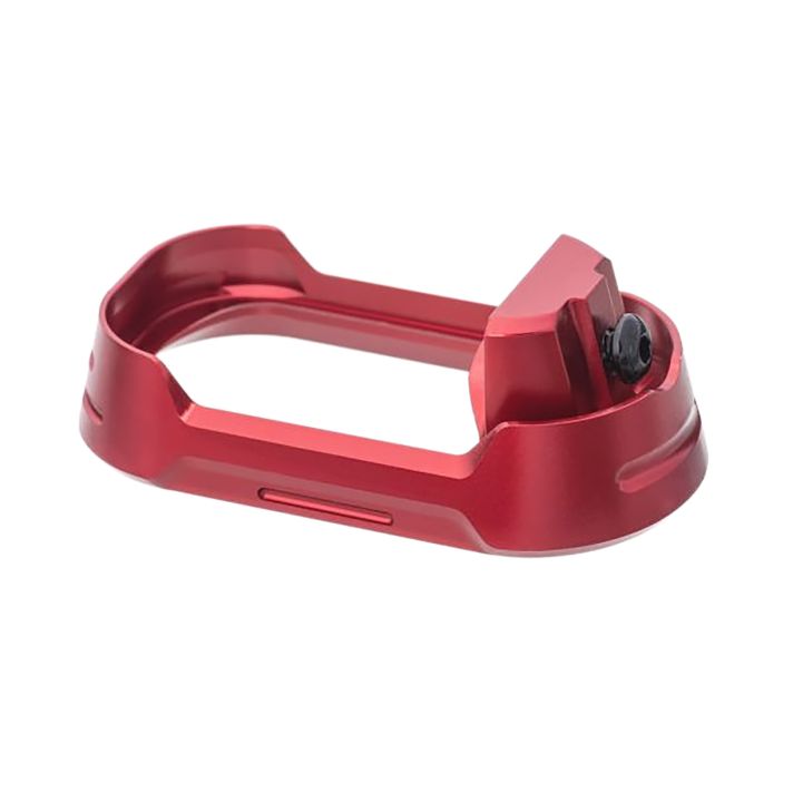 Tyrant CNC TDG19G34MWREDBLKSCRWMagwell Fits Glock 19 Gen 3-4 Red Aluminum