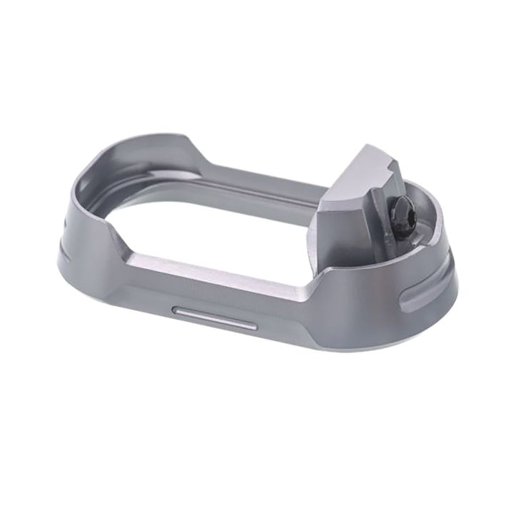 Tyrant CNC TDG19G34MWGREYBLKSCRWMagwell Fits Glock 19 Gen 3-4 Grey Aluminum