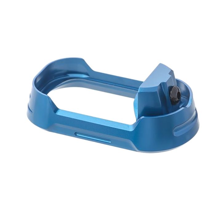 Tyrant CNC TDG19G34MWBLUEBLKSCRWMagwell Fits Glock 19 Gen 3-4 Blue Aluminum