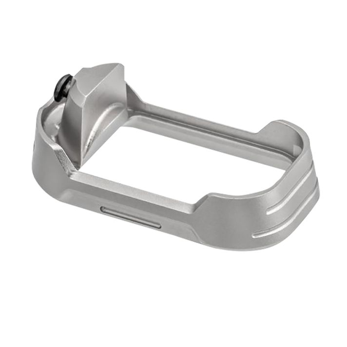 Tyrant CNC TDG17MWG3GREYBLACKSCREMagwell Fits Glock 17 Gen 3 Grey Aluminum