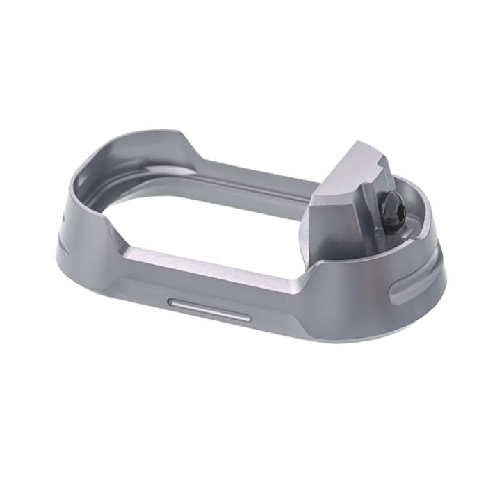 Tyrant CNC TDG17MWG4GREYBLACKSCREMagwell Fits Glock 17 Gen4 Grey Aluminum