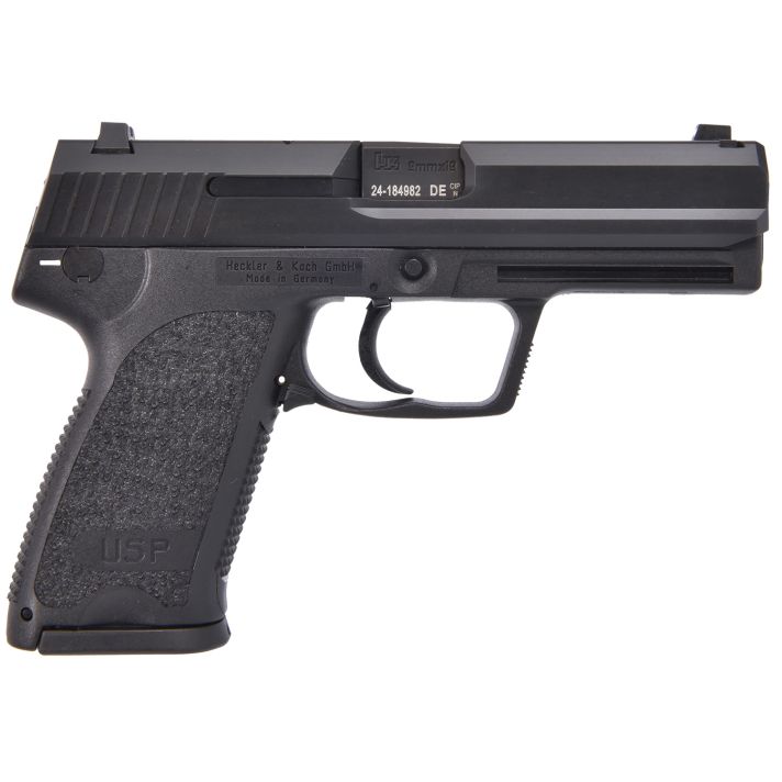 HK 81000313 USP V7 LEM 9mm Luger 10+1 4.25" Black Stainless Steel Barrel, Black Serrated Steel Slide, Black Polymer Frame, Black Polymer Grip Ambidextrous