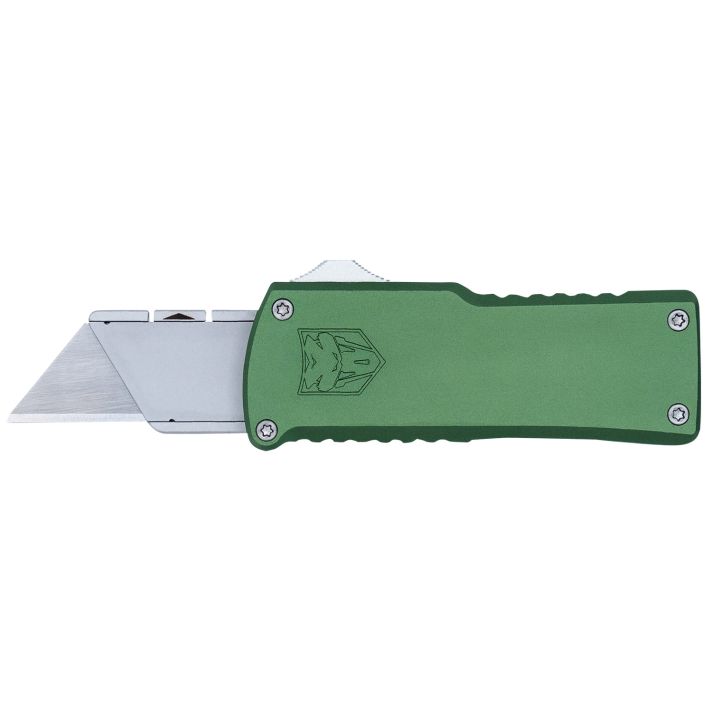 CobraTec Knives CTOTFUTODG UtilityOTF Plain Aluminum Blade, 3.38" OD Green Aluminum Handle