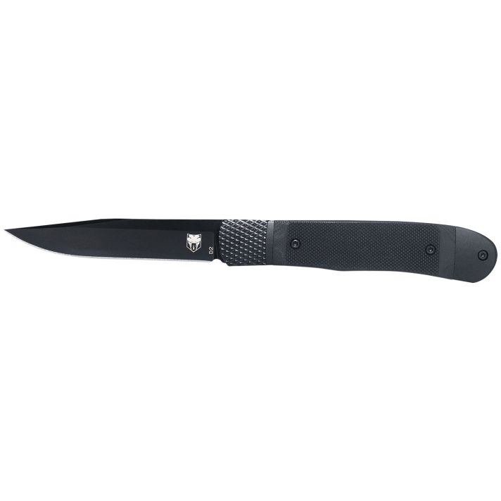 CobraTec Knives CTTHRG10BKO TrapperSmall 3.13" Folding Plain 154CM SS Blade, 4.25" Black G10 Handle