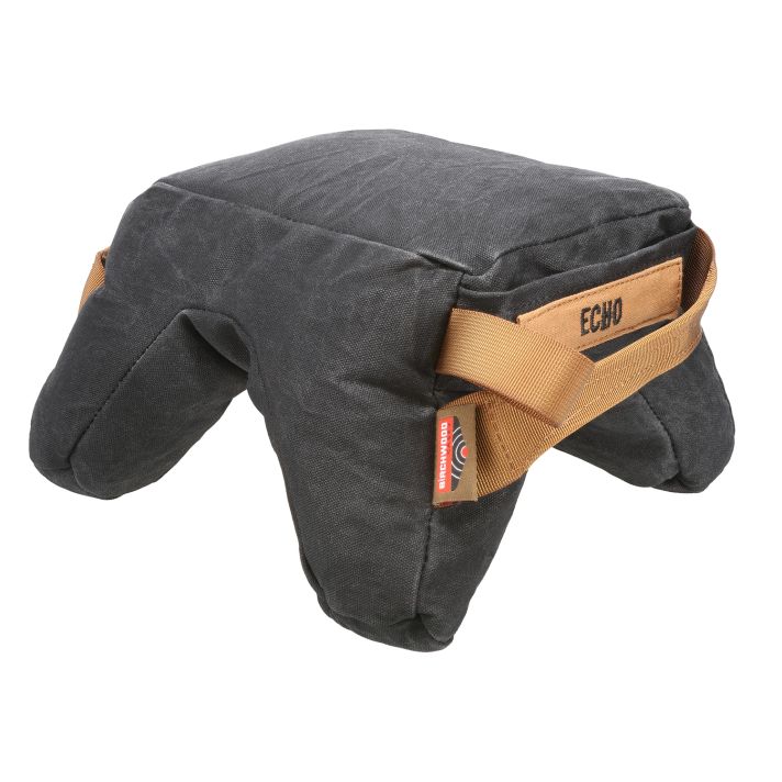 Birchwood Casey BC-BAG-SSEH Steady-Shot Echo Bag Heavyweight Prefilled Black Wax Canvas Front and Rear Bag