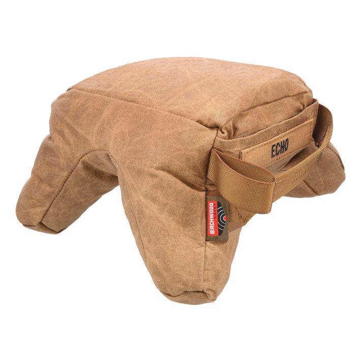 Birchwood Casey BC-BAG-SSEU Steady-Shot Echo Bag Heavyweight Prefilled Tan Wax Canvas Front and Rear Bag