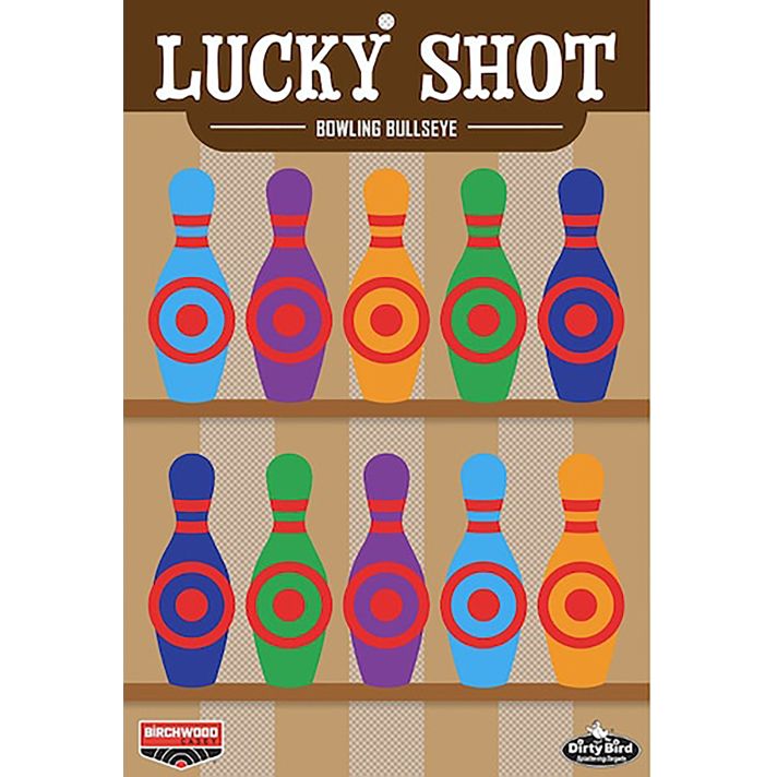 Birchwood Casey BC-35773 Dirty Bird Target Lucky Shot Bowling Pins 12" x 18" 6 Pack