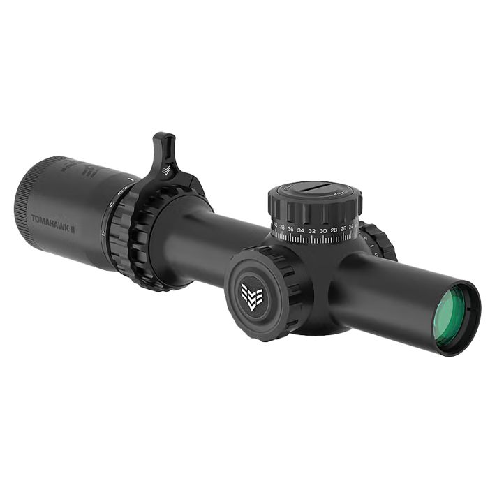 Swampfox Optics THK16241-GB Tomahawk IIBlack 1-6x24mm 30mm Tube BDC Green Reticle