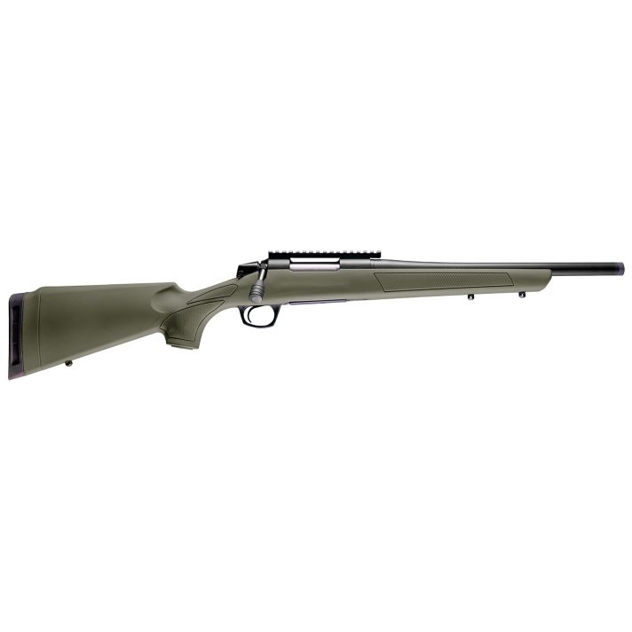 CVA CR3903SB Cascade SR Compact 308 Win 4+1 16.50" Graphite Black Cerakote Threaded Barrel, Graphite Black Cerakote Picatinny Rail Steel Receiver, Fixed OD Green Synthetic Stock