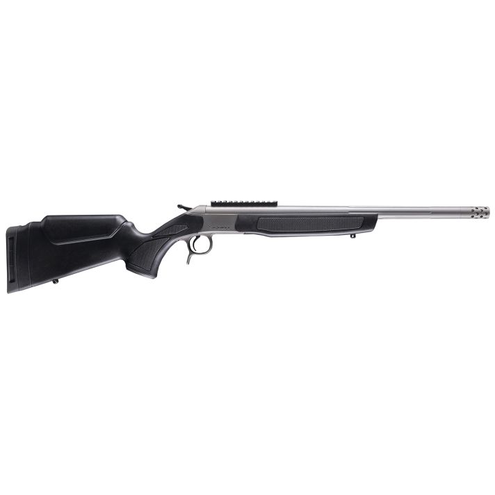 CVA CR4443S Scout Takedown 450 Bushmaster 1rd 22" Stainless Fluted Threaded Barrel, Stainless Steel Receiver w/Picatinny Rail, Adj Comb & LOP Black Synthetic Stock
