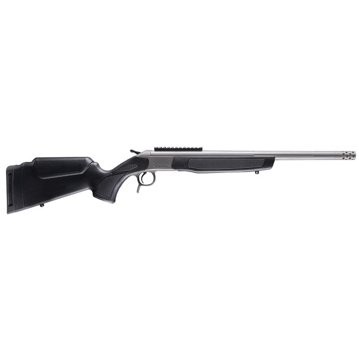 CVA CR4444S Scout Takedown 44 Mag 1rd 20" Stainless Fluted Threaded Barrel, Stainless Steel Receiver w/Picatinny Rail, Adj Comb & LOP Black Synthetic Stock