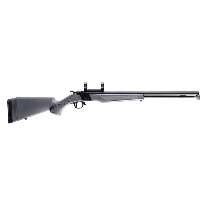CVA PR2119M Wolf50 Cal 24" Blued Steel Barrel &Steel Receiver w/Picatinny Rail, Fixed Stealth Gray Synthetic Stock