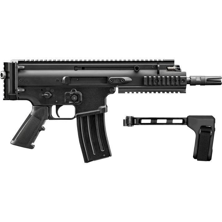FN 38101884 SCAR 15P 5.56x45mm 10+1 7.50" Black Black Anodized Picatinny Rail Aluminum Receiver SB Tactical Brace
