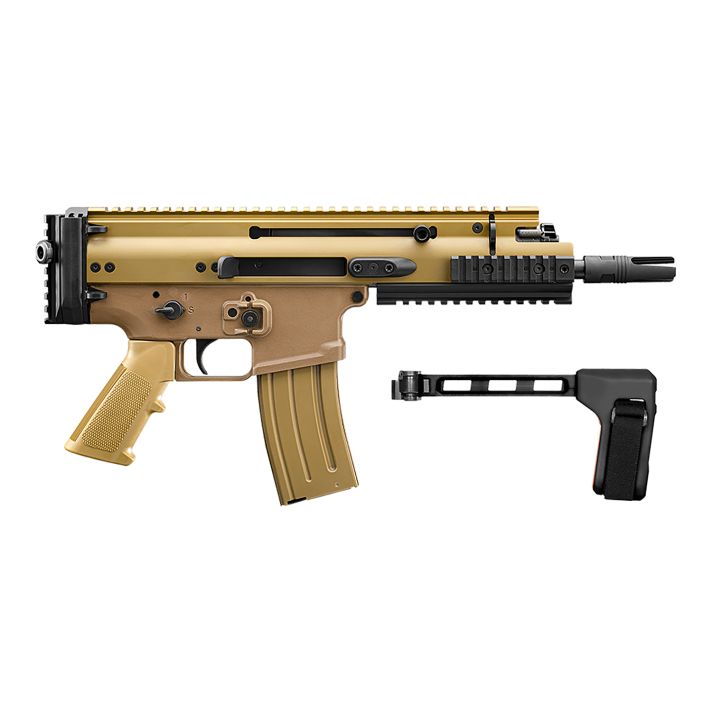 FN 38101887 SCAR 15P 300 Blackout 30+1 7.50" Black Flat Dark Earth Picatinny Rail Aluminum Receiver SB Tactical Brace