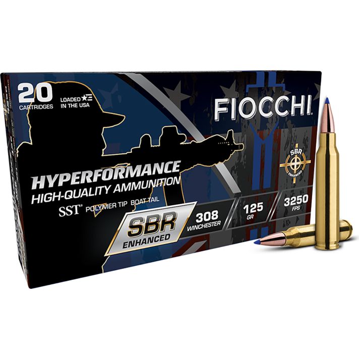 Fiocchi 308SBRA Hyperformance308Win 125gr Super Shock Tip 20 Per Box/10 Case