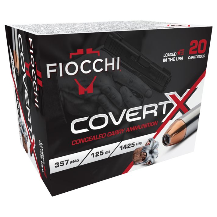 Fiocchi 357CCWA CovertX357Mag 125gr Jacketed Hollow Point 20 Per Box/10 Case