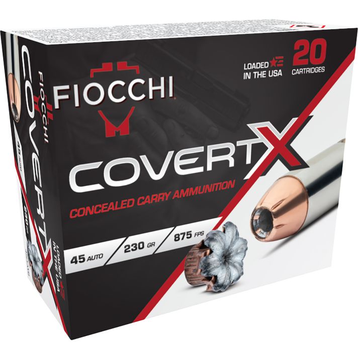 Fiocchi 45CCWB CovertX45Auto 230gr Jacketed Hollow Point 20 Per Box/10 Case