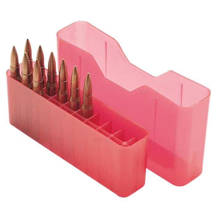 MTM Case-Gard J20LLD29 Slip-Top Ammo Box J-20 7mm Rem/338 Win Mag Red Polypropylene 20rd