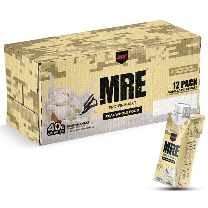 Redcon1 RC1MRERTDVM12 MRE Ready to Drink Vanilla Milkshake 12 Pack