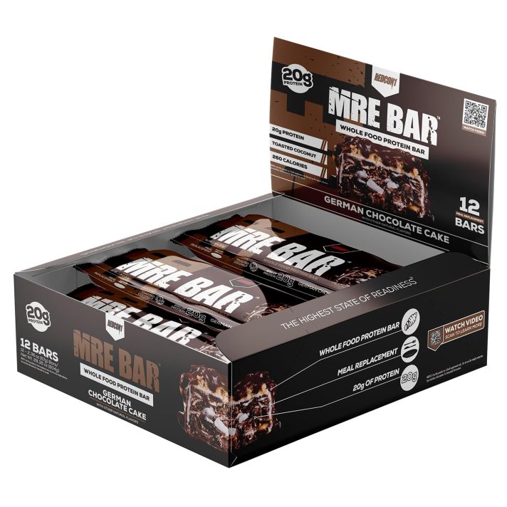 Redcon1 RC1MREBGCC12 MRE Protein Bar German Chocolate Cake 12 Pack