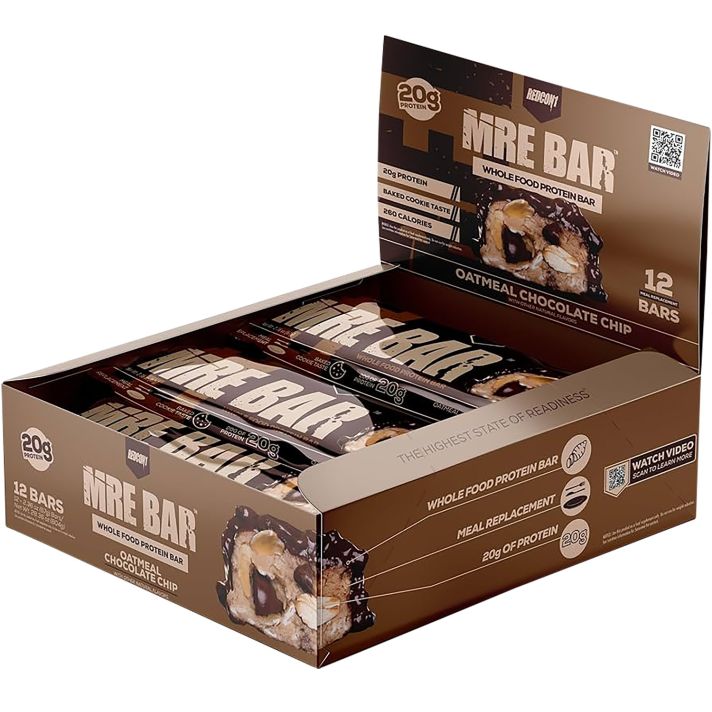 Redcon1 RC1MREBOCC12 MRE Protein Bar Oatmeal Chocolate Chip 12 Pack