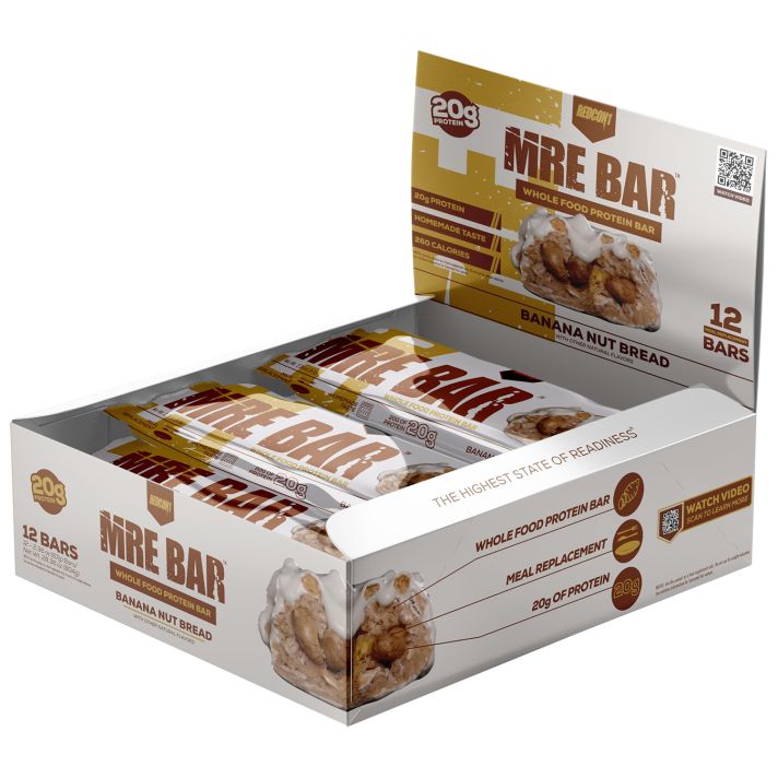 Redcon1 RC1MREBBNB12 MRE Protein Bar Banana Nut Bread 12 Pack