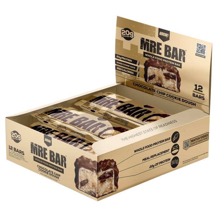 Redcon1 RC1MREBCCCD12 MRE Protein Bar Cookie Dough 12 Pack