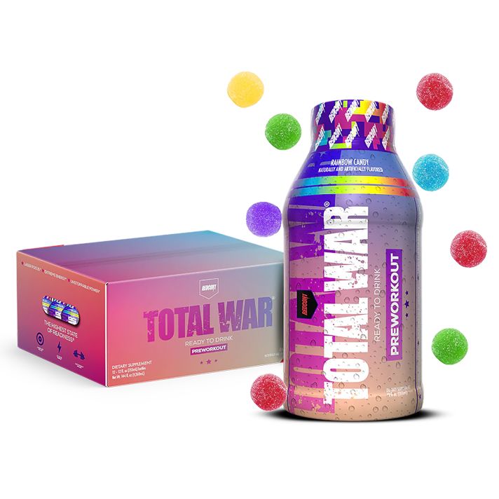 Redcon1 RC1TWRTDRC-12 Total War Ready to Drink Rainbow Candy 12 Pack