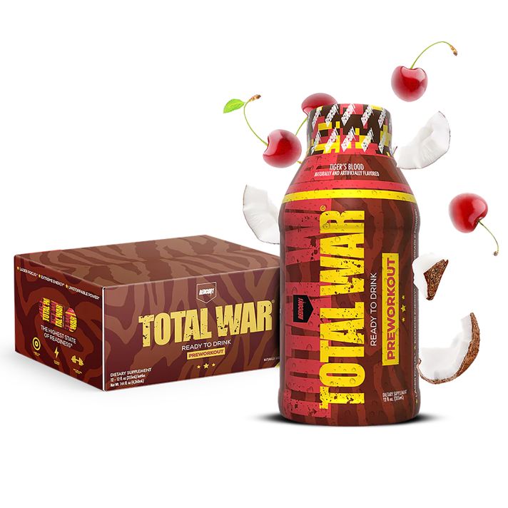 Redcon1 RC1TWRTDTB12 Total War Ready to Drink tigers Blood 12 Pack