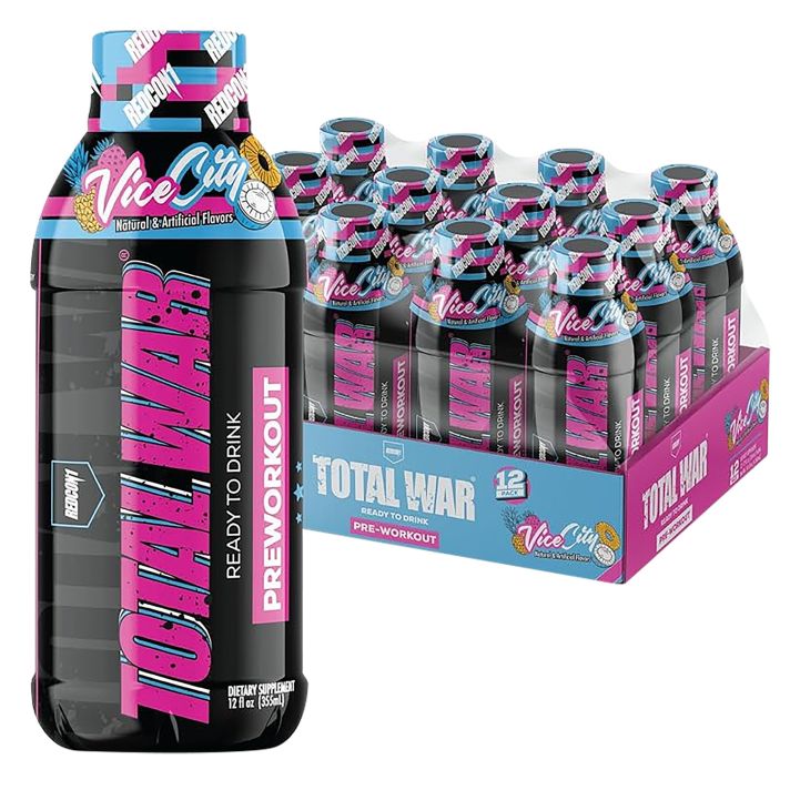 Redcon1 RC1TWRTDVC12 Total War Ready to Drink Vice City 12 Pack