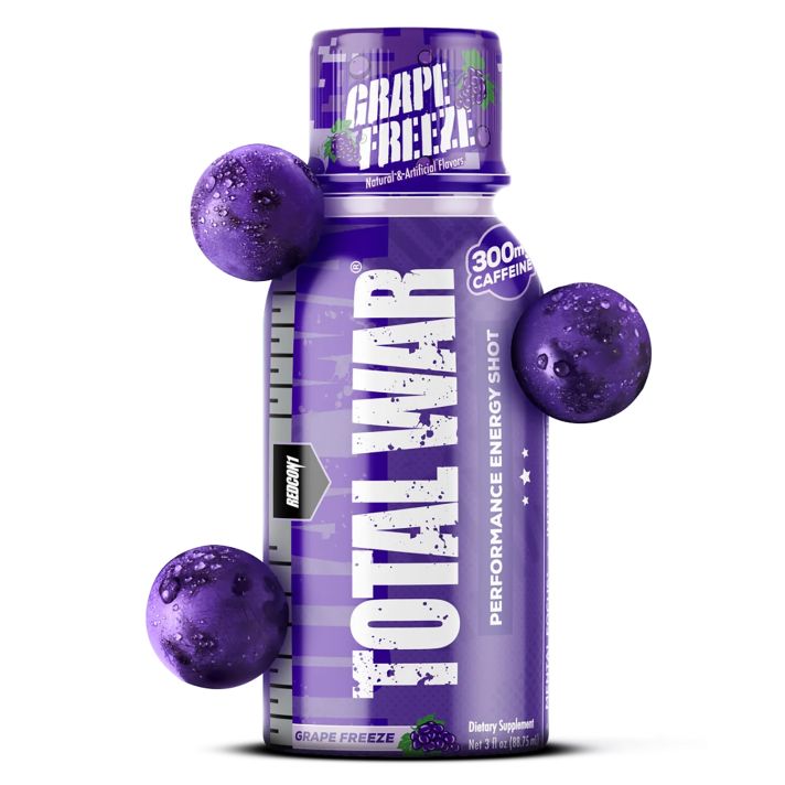 Redcon1 RC1TWSGF Total War Energy Shots Grape Freeze 12 Pack