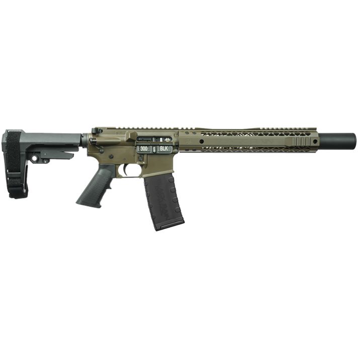 Black Rain Ordnance BROROTRM30A Bro M30ASports South ROTR 300 Blackout Badlands Cerakote Aluminum Picatinny Rail Receiver Black Black Polymer Grip