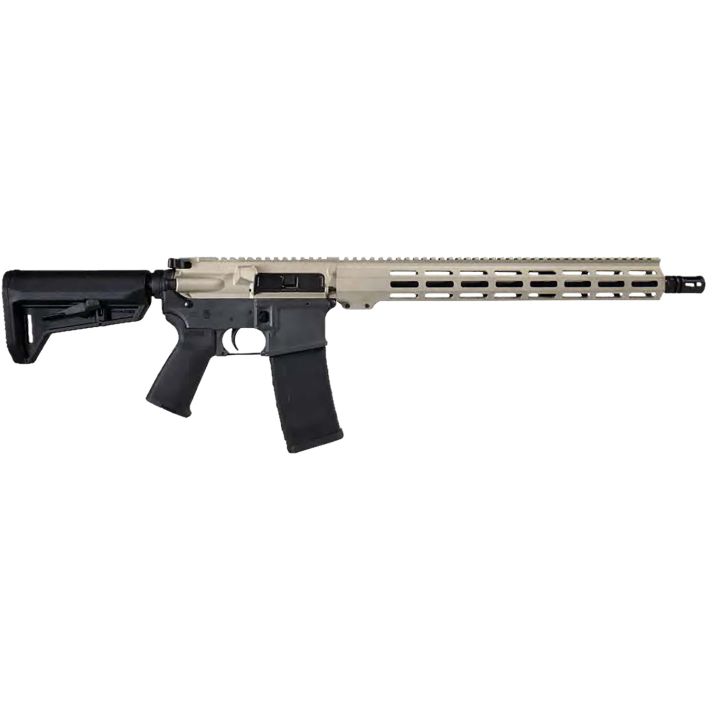 Shark Coast Tactical 300-055-1000-20 Badger5.56 NATO 30+1 16" Black Nitride Threaded Barrel, Gray & Tan Cerakote Picatinny Rail Aluminum Receiver, Magpul SL-K Black Polymer Stock, Black Polymer Grip