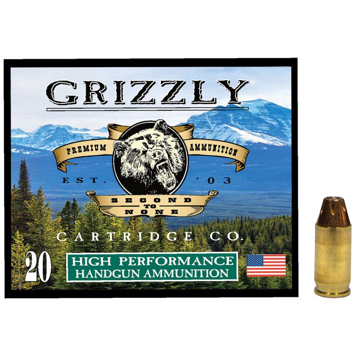 Grizzly Ammo GC38A1 380ACP+P 90gr Jacketed Hollow Point 20 Per Box/10 Case