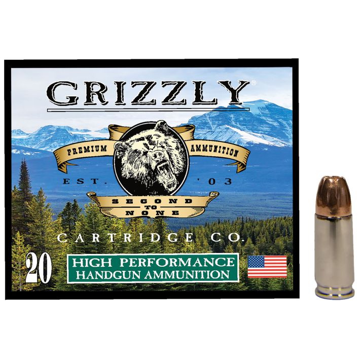Grizzly Ammo GC9MM2 9mm 124gr Jacketed Hollow Point 20 Per Box/10 Case