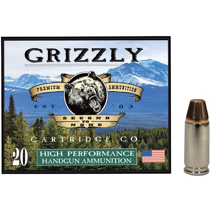 Grizzly Ammo GC9M+P1 9mm+P 124gr Full Metal Jacket Flat Point 20 Per Box/10 Case