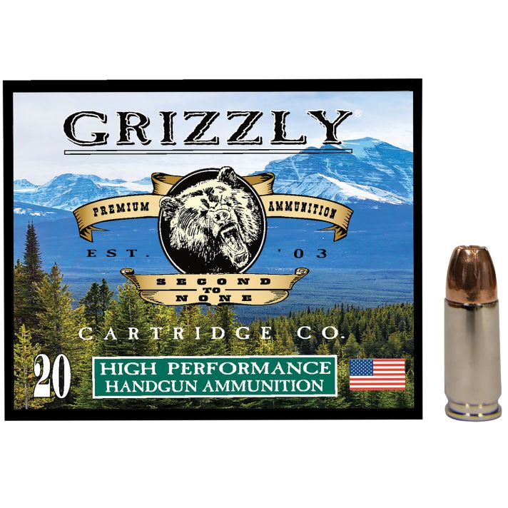 Grizzly Ammo GC9+P+CM9 9mm+P 115gr Jacketed Hollow Point 20 Per Box/10 Case