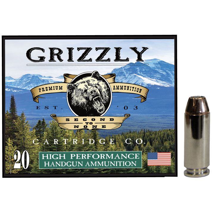 Grizzly Ammo GC10M4 10mmAuto 180gr Jacketed Hollow Point 20 Per Box/10 Case