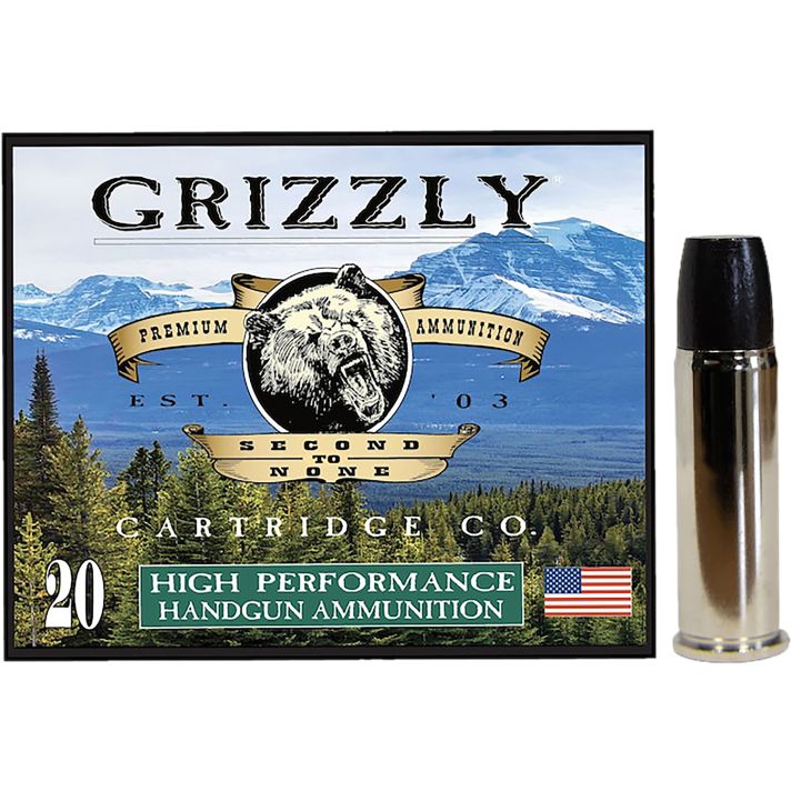 Grizzly Ammo GC44M+P1 44Mag+P+ 355gr Wide Long Nose Gas Check 20 Per Box/10 Case