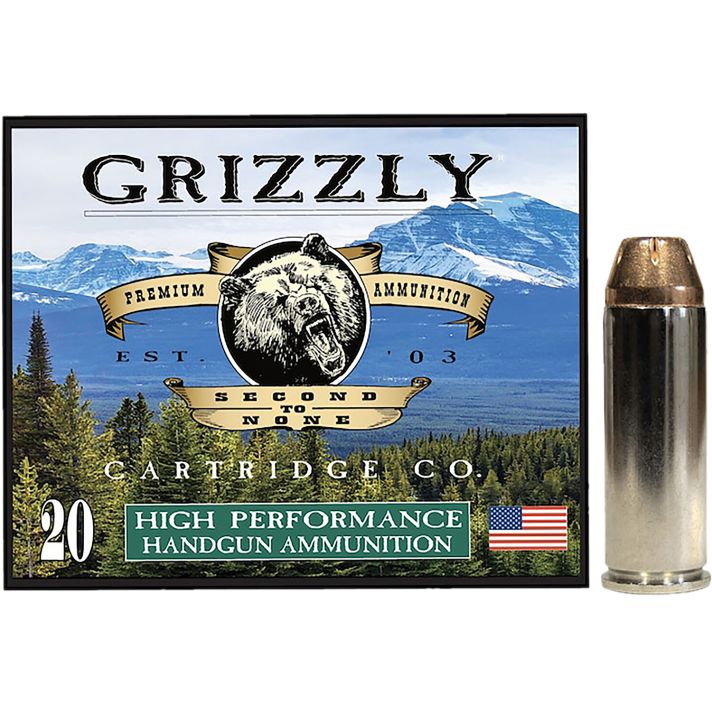 Grizzly Ammo GC45C+P3 45Colt+P 225gr Jacketed Hollow Point 20 Per Box/10 Case