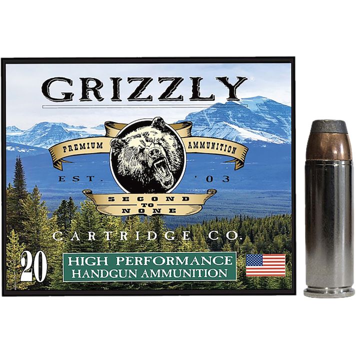 Grizzly Ammo GC45C+P10 45Colt+P 300gr Bonded Flat Point 20 Per Box/10 Case