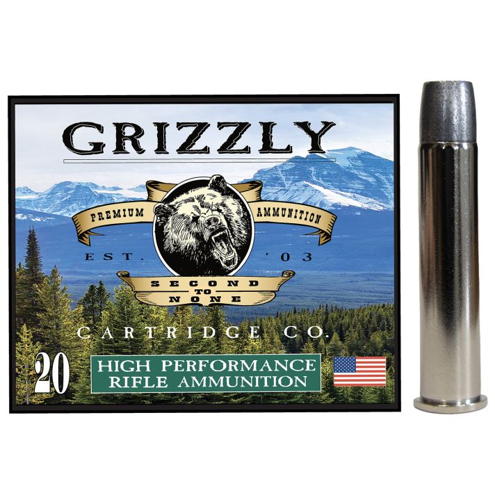 Grizzly Ammo GC45/70+P4 45-70Gov+P 405gr Bonded Flat Point 20 Per Box/10 Case