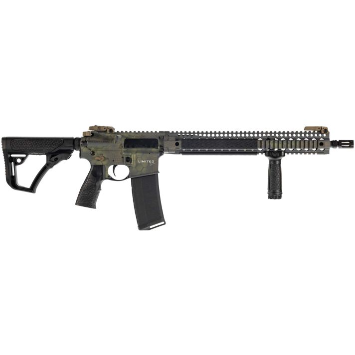 Daniel Defense DLRLIMSER-002 DDM4 V9 5.56 NATO 32+1 16" Crocodile Rattlecan Threaded Barrel, Crocodile Rattlecan Picatinny Rail Aluminum Receiver, DD Buttstock Black Polymer Stock, Black Polymer Grip