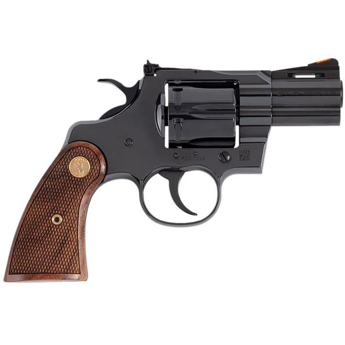 Colt Mfg PYTHONBP2WTS Python357 Mag 6 Shot 2.50" Blued Carbon Steel Vent Rib Barrel, Cylinder & Frame, Wood Grip, Exposed Hammer