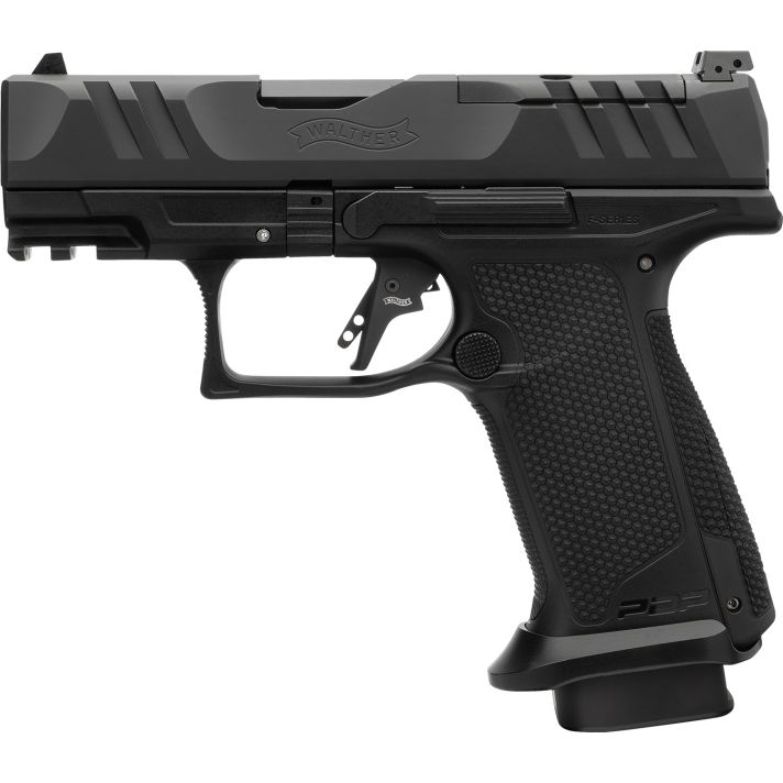 Walther Arms 4796063 PDP F-Series Pro E 9mm Luger 10+1 3.50" Black Steel Barrel, Black Optic Ready/Serrated Steel Slide, Black Polymer Frame w/Picatinny Rail, Interchangeable Backstrap Grip