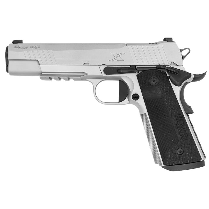 Sig Sauer 1911XR-45-SS 1911Full Size Frame 45 ACP 8+1 5" Optic Ready/Serrated Stainless Steel Slide & Frame w/Beavertail & Picatinny Rail