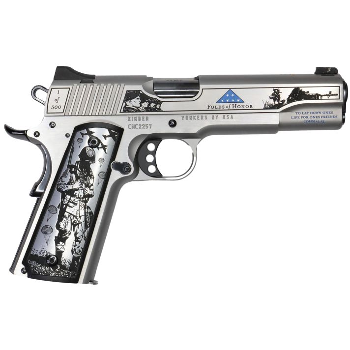 Cnc Firearms CNCFOLDSHONOR Folds Of HonorLimited Edition 45 ACP 7+1 5" Match Grade Barrel, Engraved/Serrated Stainless Steel Slide, Stainless Steel Frame w/Beavertail, Scenic Aluminum Grip