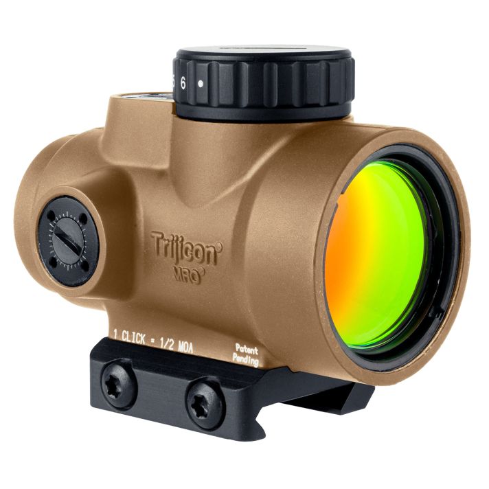 Trijicon 2200326 MRO SDCoyote Tan 1x25mm 2 MOA Red Dot Reticle Low Mount