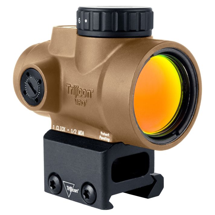 Trijicon 2200348 MRO SDCoyote Tan 1x25mm 2 MOA Green Dot Reticle Full Co-Witness Mount