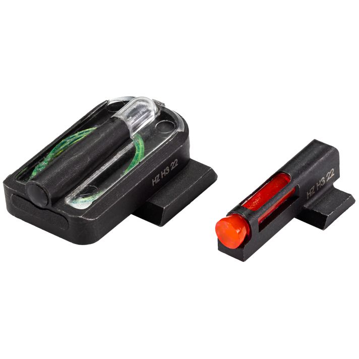 HiViz SFHFD21 FastDotH3Red/Fiber Optic Green Tritium Black Frame Fits Springfield Hellcat Pro